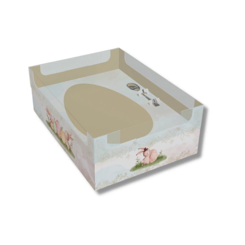 Caixa Encanto Páscoa Aquarela para Ovo de Colher 350G