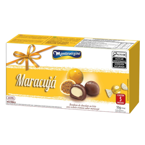 Bombom Montevérgine com Recheio de Maracujá - Caixa com 55G