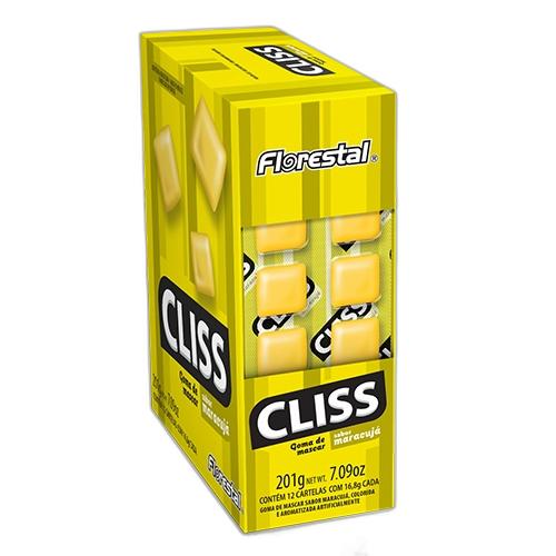 Chiclete Cliss Sabor Maracujá - Embalagem com 201G