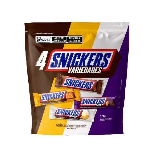 Chocolate Snickers Variedades Sortido - Sachê com 171G