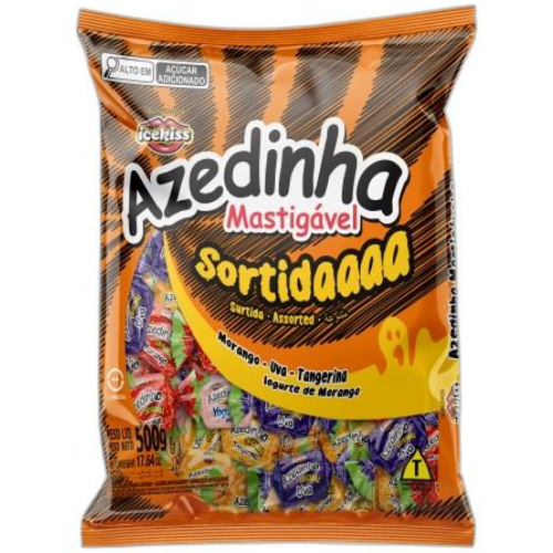 Bala Mastigável Cory Azedinha Sortida - Embalagem com 500G