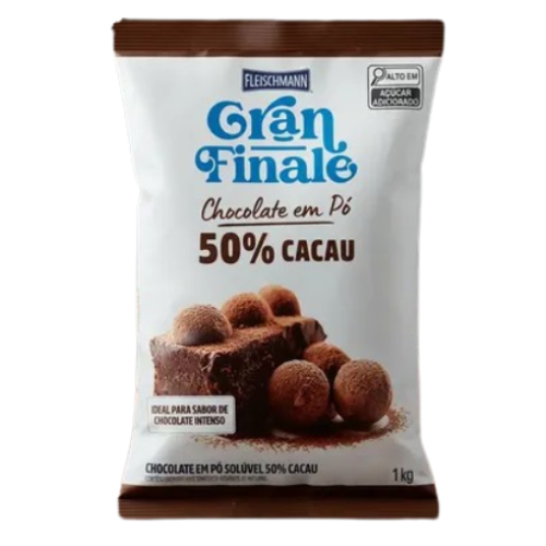 Chocolate em Pó Gran Finale Solúvel 50% Cacau - Embalagem com 1KG