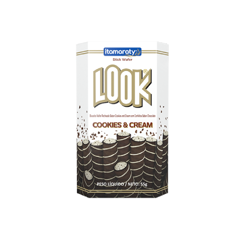 Stick Wafer Look Sabor Cookies & Cream - Caixa com 55G