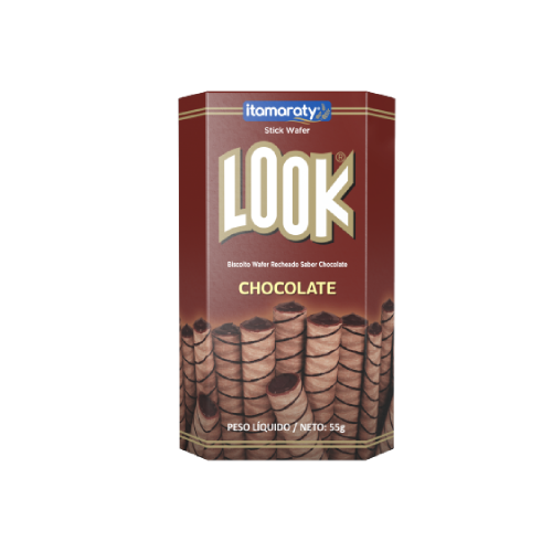 Stick Wafer Look Sabor Chocolate - Caixa com 55G