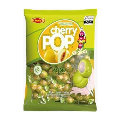 Pirulito Cherry Pop Melão - Pacote com 700G