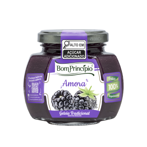 Geleia Bom Princípio Sabor Amora - Pote com 250G