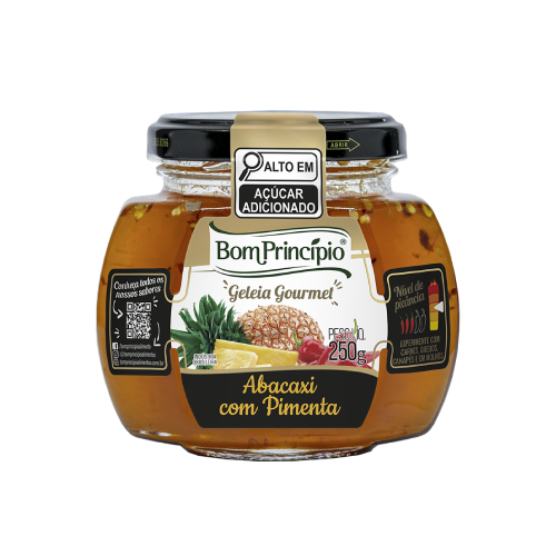 Geleia Bom Princípio Sabor Abacaxi com Pimenta - Pote com 250G