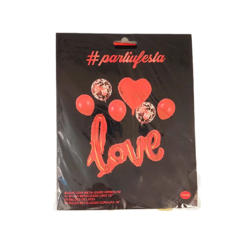 Balão Love - Kit com 7 Peças