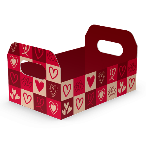 Cesta Caixote Corações M