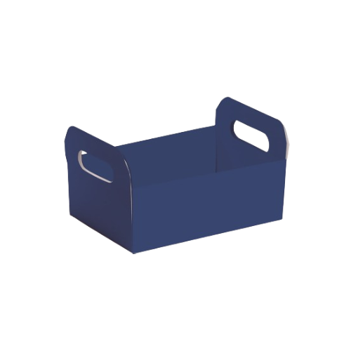 Cesta Caixote de Cartão Cobalto Azul  P
