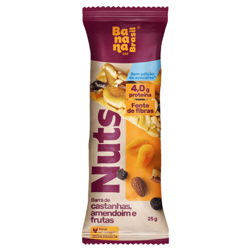 Barrinha Nuts Sabor Castanhas, Amendoin e Frutas 25G