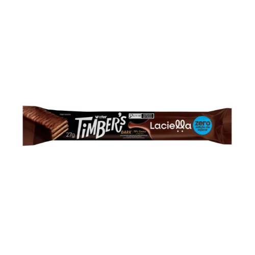 Wafer Timber’s Laciella Sabor Chocolate 70% Cacau - Embalagem com 27G