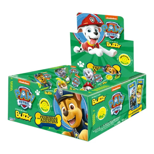 Chiclete Buzzy Patrulha Canina Sabor Hortelã com 360G