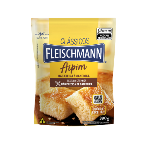 Mistura para Bolo Fleischmann Sabor Aipim - Embalagem com 390G