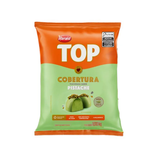 Cobertura Harald Top Pistache Gotas - Pacote 1,01KG