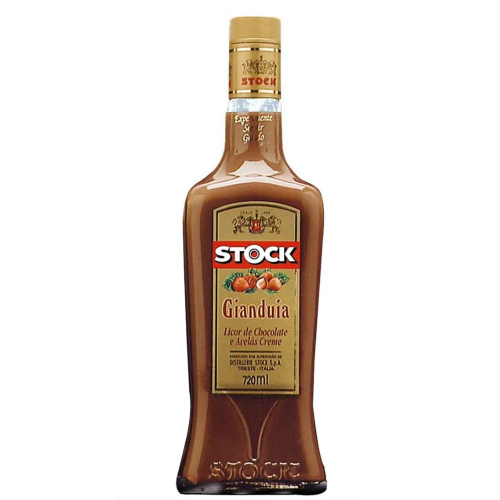 Licor Fino Stock Gianduia  Sabor Chocolate e Avelãs - Garrafa com 720ML