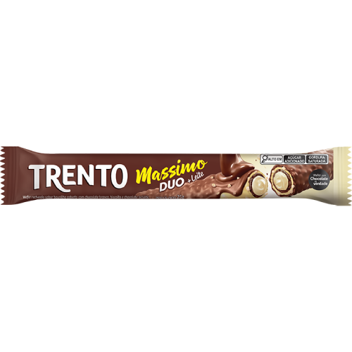 Chocolate Wafer Trento Massimo Duo - Embalagem com 25G