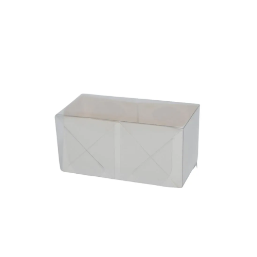 Caixa Branca Basic com Visor para 2 Doces