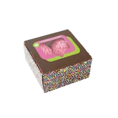 Caixa Gaveta Colorida com Visor para 4 Doces