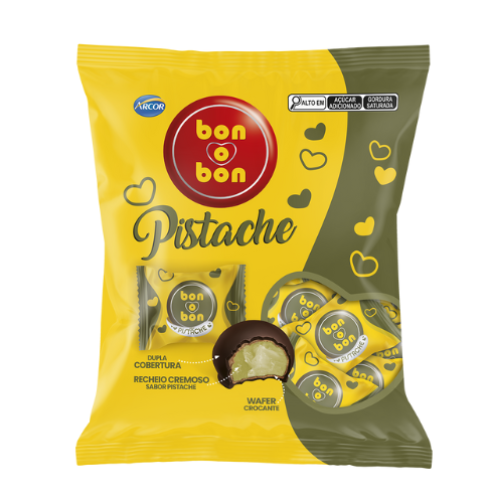 Bombom Arcor Bon o Bon Sabor Pistache - Embalagem com 750G