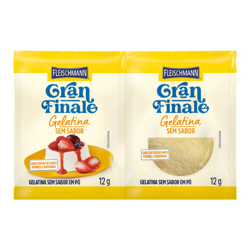 Gelatina Fleischmann Sem Sabor - 2 Embalagens com 12G