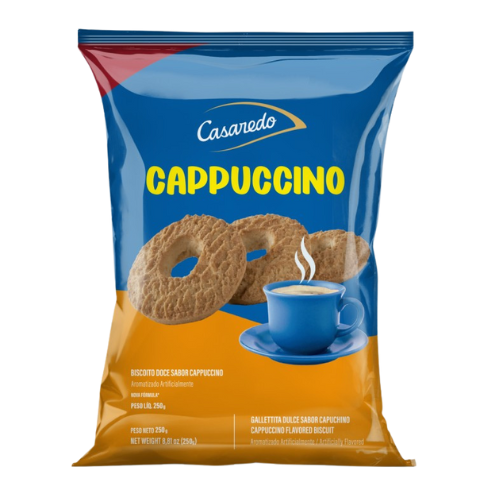 Biscoito Rosca Sabor Cappuccino - Pacote com 250G