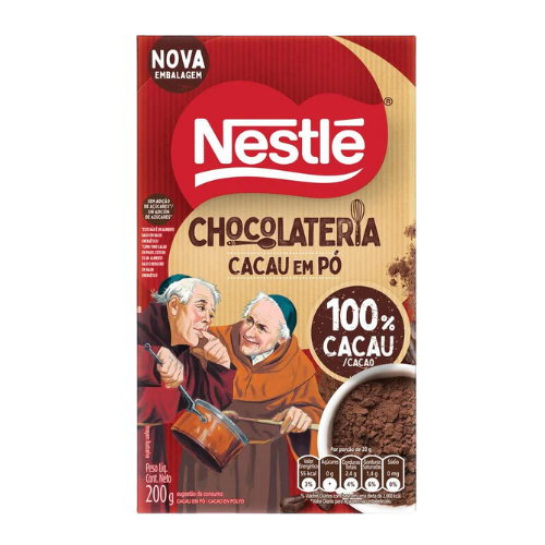 Cacau em Pó Nestlé Dois Frades 100% - Embalagem com 200G