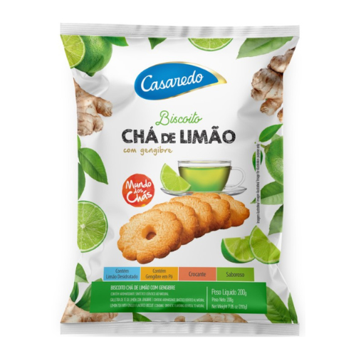 Biscoito Casaredo Chá de Limão com Gengibre - Pacote com 200G