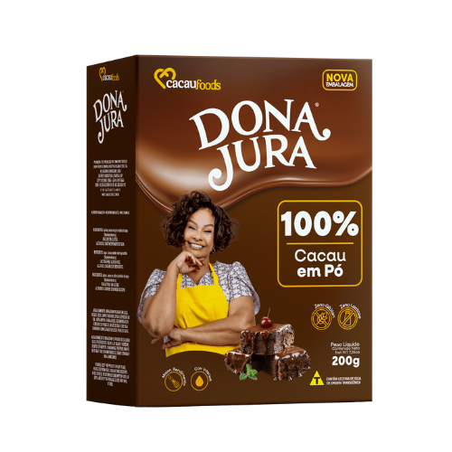 Cacau em Pó Dona Jura 100% - Embalagem com 200G