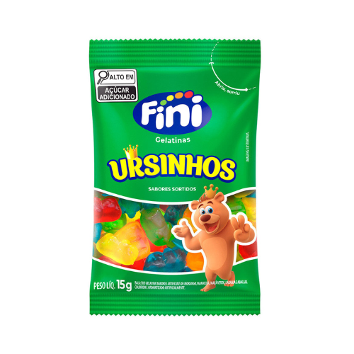 Gelatina Fini Ursinhos - Embalagem com 15G