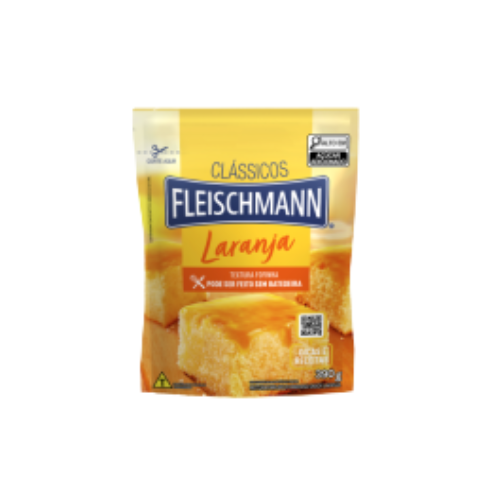 Mistura para Bolo Fleischmann Sabor Laranja - Embalagem com 390G
