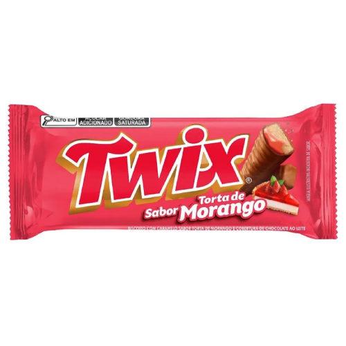 Chocolate Twix Sabor Torta de Morango - Embalagem com 40G