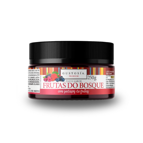 Pasta Gustosía Sabor Frutas do Bosque - Embalagem com 250G