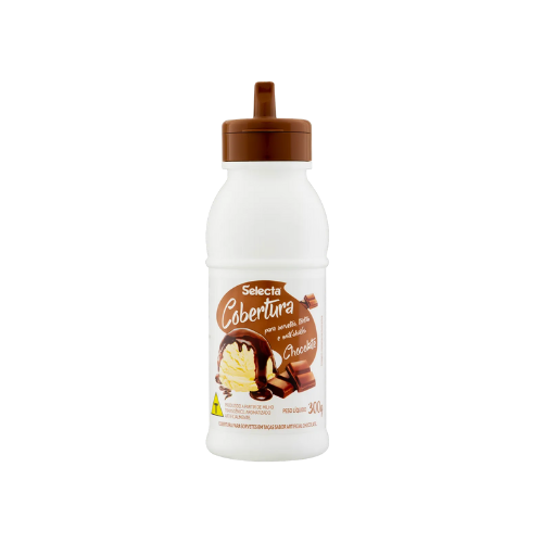 Cobertura para Sorvete Selecta Sabor Chocolate - Embalagem com 300G