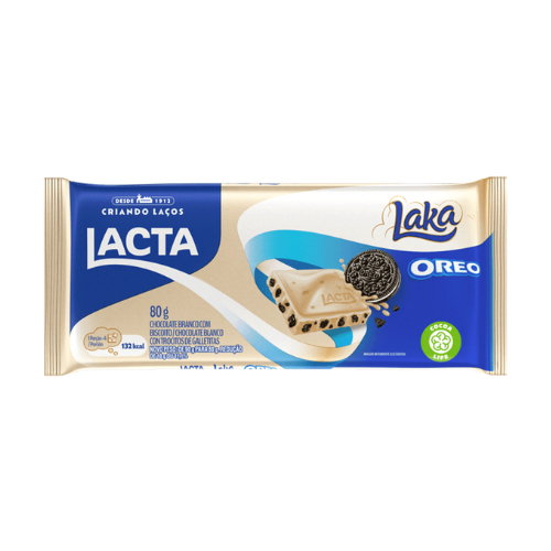 Chocolate Lacta Laka Oreo - Embalagem com 80G