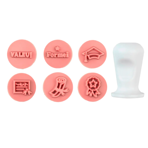 Carimbos para Doces Formatura BlueStar 2CM - Kit com 7 Peças