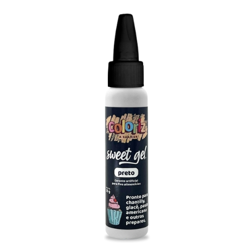 Corante Sweet Gel Coloriz Preto - Embalagem com 25G