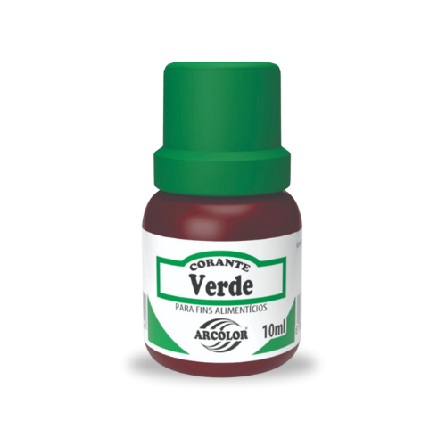 Corante Líquido Alimentício Verde - Embalagem com 10ML