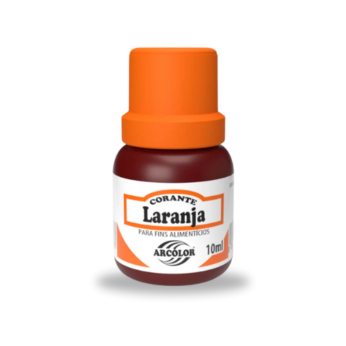 Corante Líquido Alimentício Laranja - Embalagem com 10ML