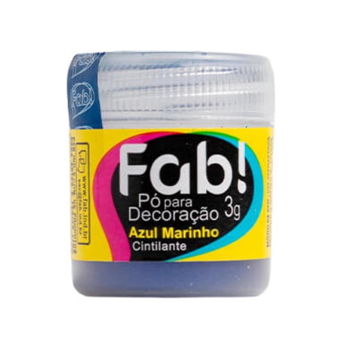 Pó Para Decoração Fab! Azul Marinho - Embalagem com 3G