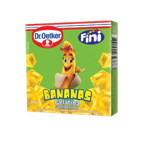 Gelatina Pó Dr. Oetker Fini Bananas - Embalagem com 20G