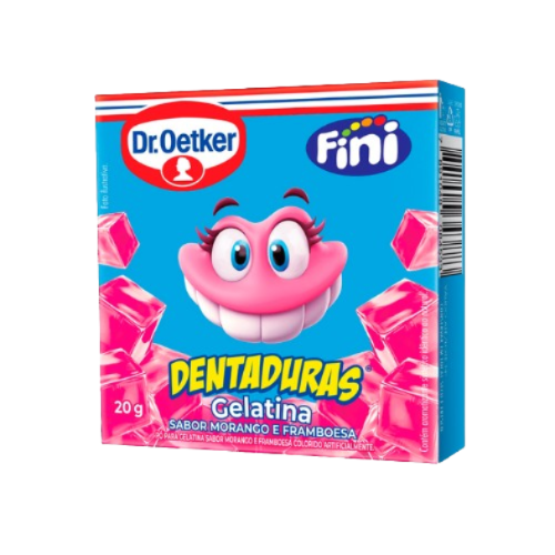 Gelatina Pó Dr. Oetker Fini Dentaduras - Embalagem com 20G