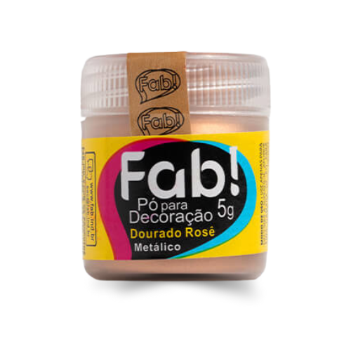 Pó para Decoração Fab Dourado Rosé 5G