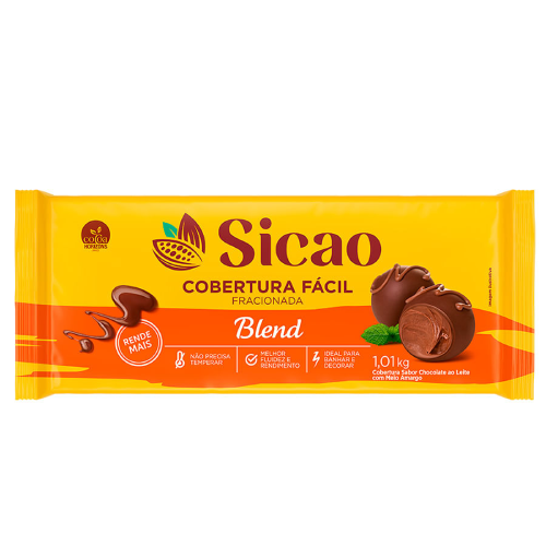 Chocolate Cobertura Sicao Dia a Dia Blend  - Barra 1,01KG