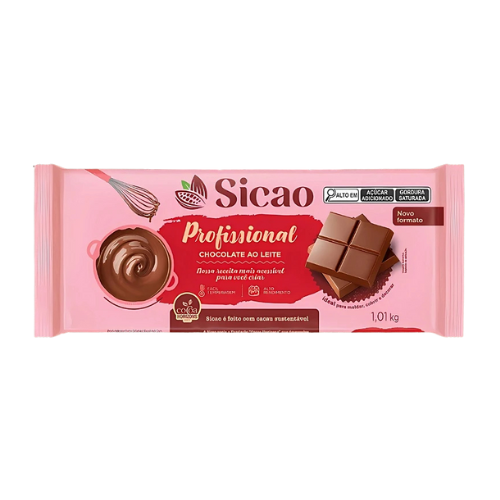 Chocolate Sicao Profissional Ao Leite - Barra 1,01KG