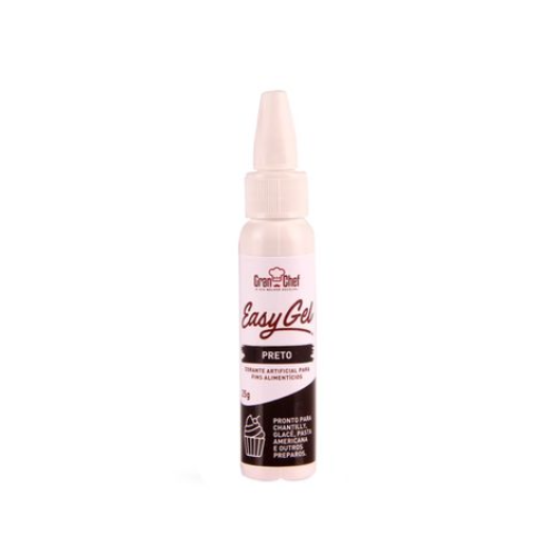 Corante Easy Gel Gran Chef Preto - Embalagem com 25G