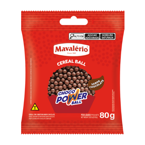 Cereal Choco Power Ball Sabor Chocolate - Pacote com 80G