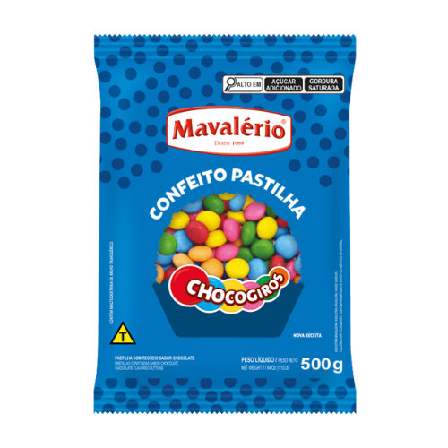 Confeito Chocogiros Mavalério - Pacote com 500G