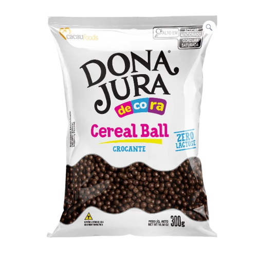 Cereal Ball Crocante Dona Jura Zero Lactose - Pacote com 300G