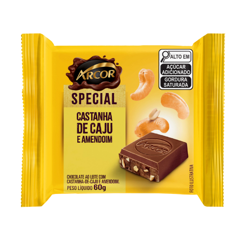Chocolate Special Castanha de Caju e Amendoim 60G